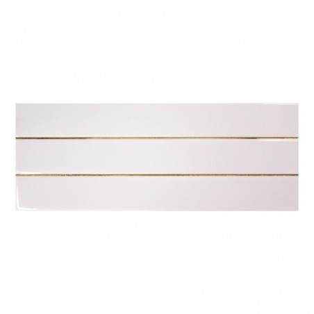 Faïence murale Open Lilla Long 12,5X32,5 cm - Blanc Brillant 